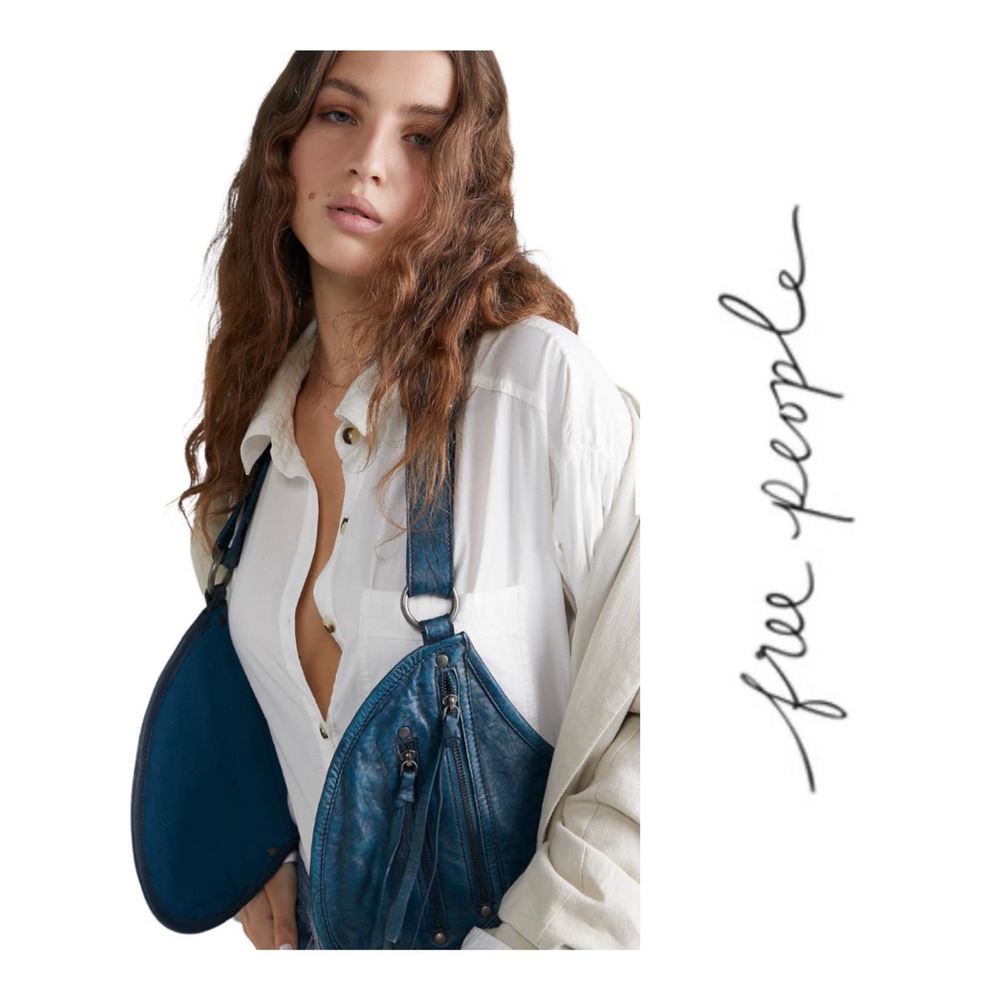 Free People Olympia Leather Harness Patina Blue New